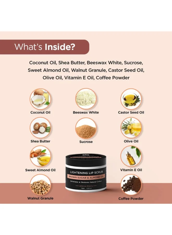 The Man Company  Lightening Lip Scrub With Brown Sugar And Almond Oil For Dry/Chapped Lip, 10 G for Men | Best Price UAE