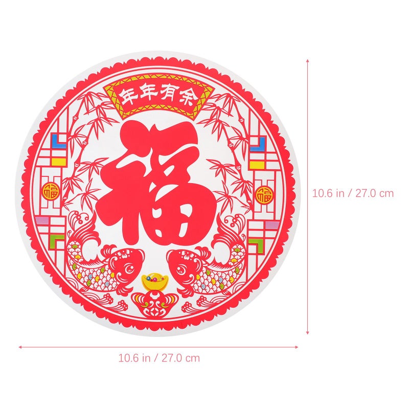 Chinese New Year Window Decals 20Pcs Colorful Static Glass Clings For Home Festival Decoration - Image 3