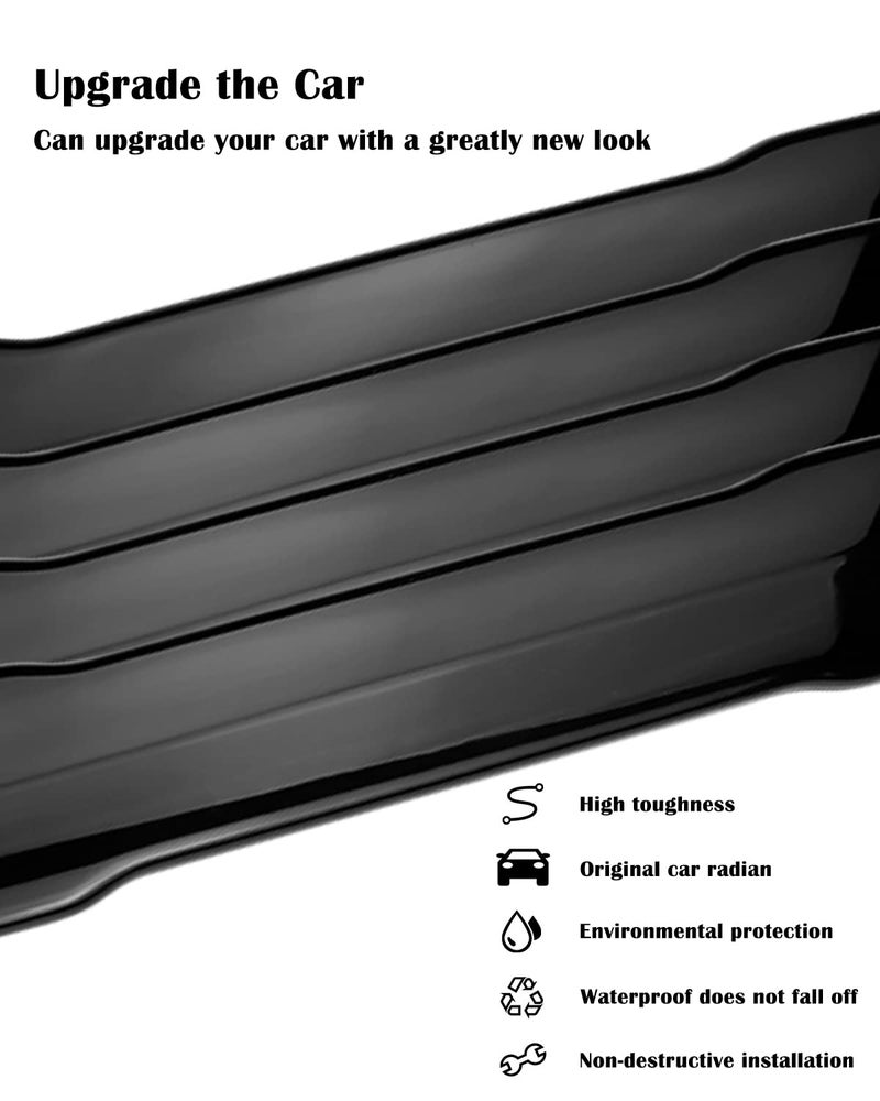TIKSCIENCE Car Exterior Door Handle Trim Cover for Toyota Tundra 2022-2023, Bright Black - Image 3