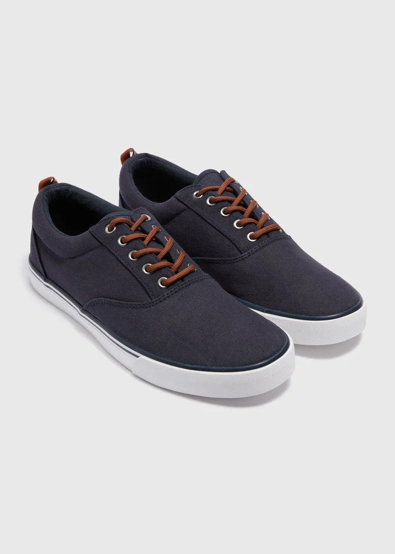 Matalan Navy Canvas Pumps