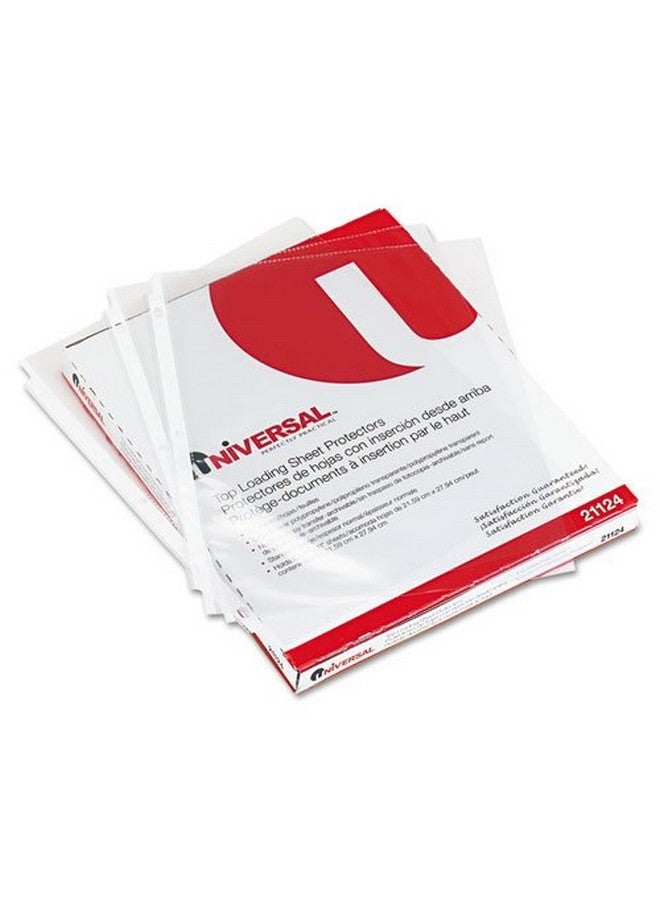 UNIVERSAL Topload Poly Sheet Protectors Standard Gauge Letter Clear 50Box