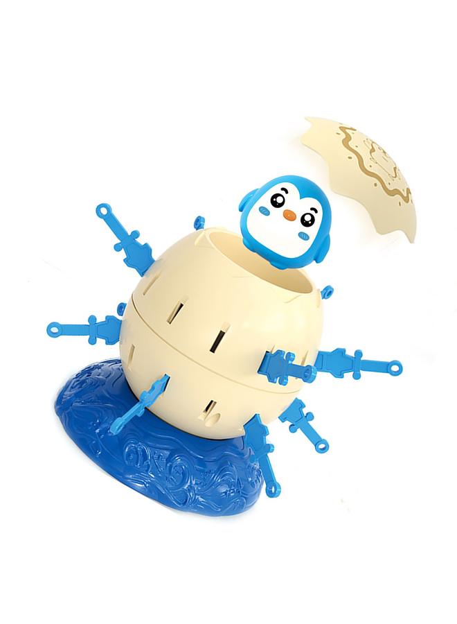 Desktop Animal Bucket Game Stab Ejection Stress Relief Interaction Funny Barrel Game Toy for Kids Blue