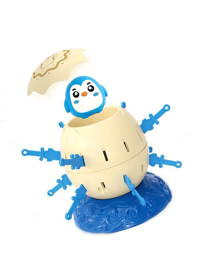 Desktop Animal Bucket Game Stab Ejection Stress Relief Interaction Funny Barrel Game Toy for Kids Blue