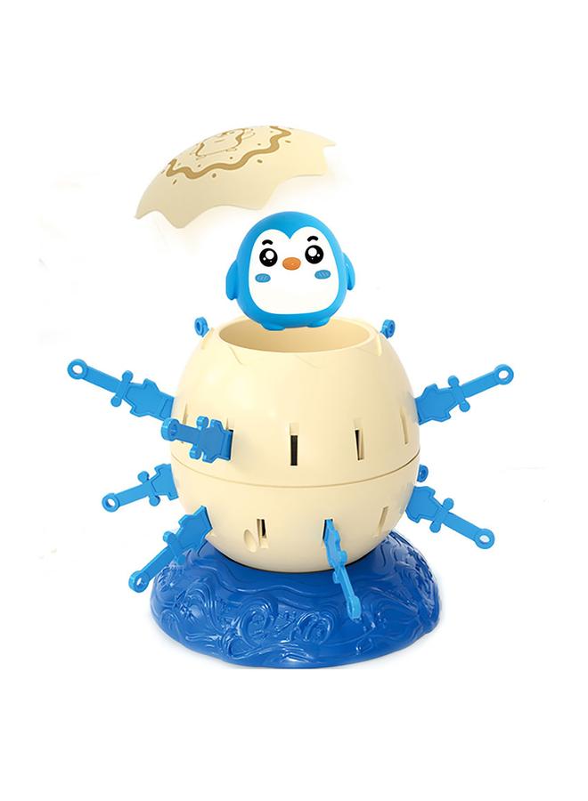 Desktop Animal Bucket Game Stab Ejection Stress Relief Interaction Funny Barrel Game Toy for Kids Blue