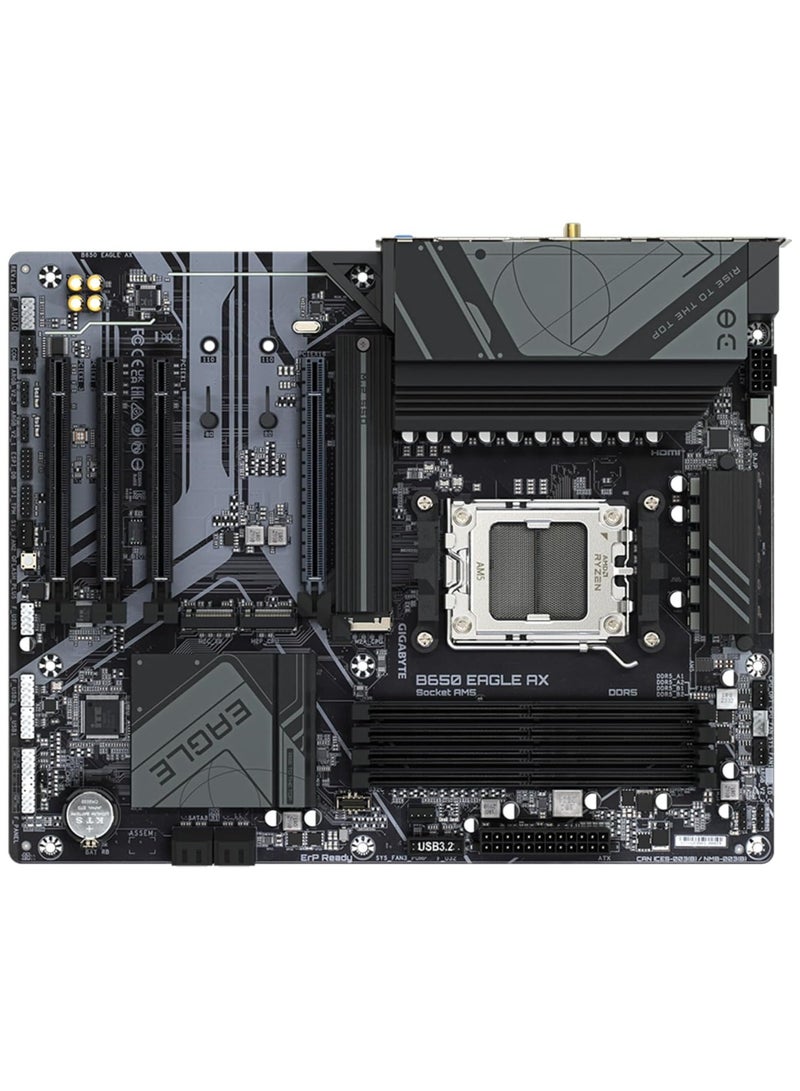 GIGABYTE B650 Eagle AX AM5 LGA 1718 AMD B650 ATX, DDR5 Triple M.2, PCIe 5.0, USB 3.2 Gen2x2 Type-C, AMD Wi-Fi 6E, Realtek GbE LAN - Image 4
