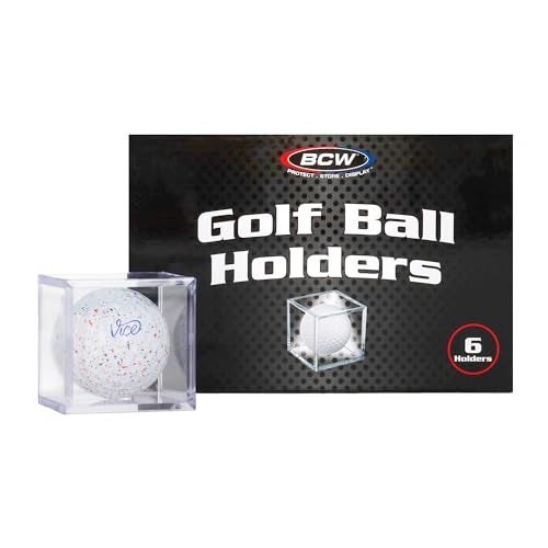 BCW Golf Ball Square  Holder  Display Case Box of 6 Cubes