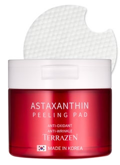 Terrazen Korean Face Skin Care Astaxantin Peeling Pads - Anti Aging & Rejuvenating with Peptide Amino Acid Gentle Peel Facial Pads  - Image 1