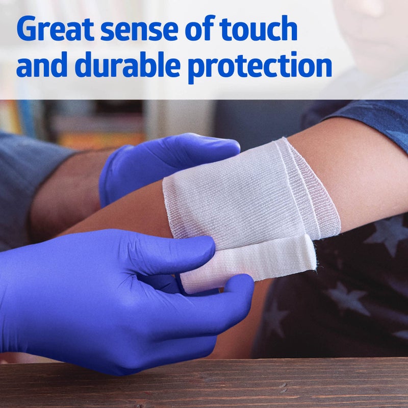 FITGUARD Medline FitGuard Touch Nitrile Exam Gloves, 100 Count, Large, Powder Free, Disposable, Not Made with Natural Rubber Latex, for Medical Tasks, Durable for Household Chores - Image 4