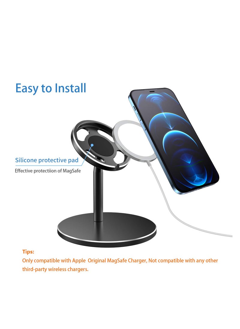 Excefore - Aluminum mobile phone holder of MagSafe charger is compatible with Apple MagSafe holder for iPhone 12/Pro/Pro Max/Mini - Image 1