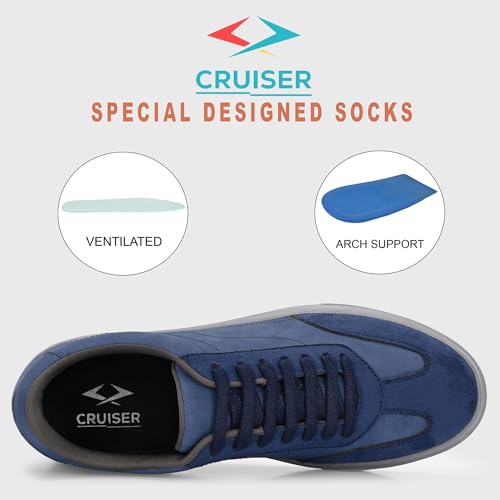 Cruiser Sneaker for Men | Lightweight & Comfortable | Stylish Lace-Up Casual Footwear with Cushioned Insole | Perfect for Versatile Outfits (2533) - Image 5