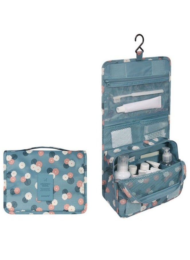 Generic Large Capacity Travel Toiletry Bag with Hanging Hook - Durable Oxford Fabric, Multi-Compartment Organizer for Cosmetics, Makeup, and Toiletries - Ideal for Vacation and Daily Use, Makeup Travel Bag  - Image 1