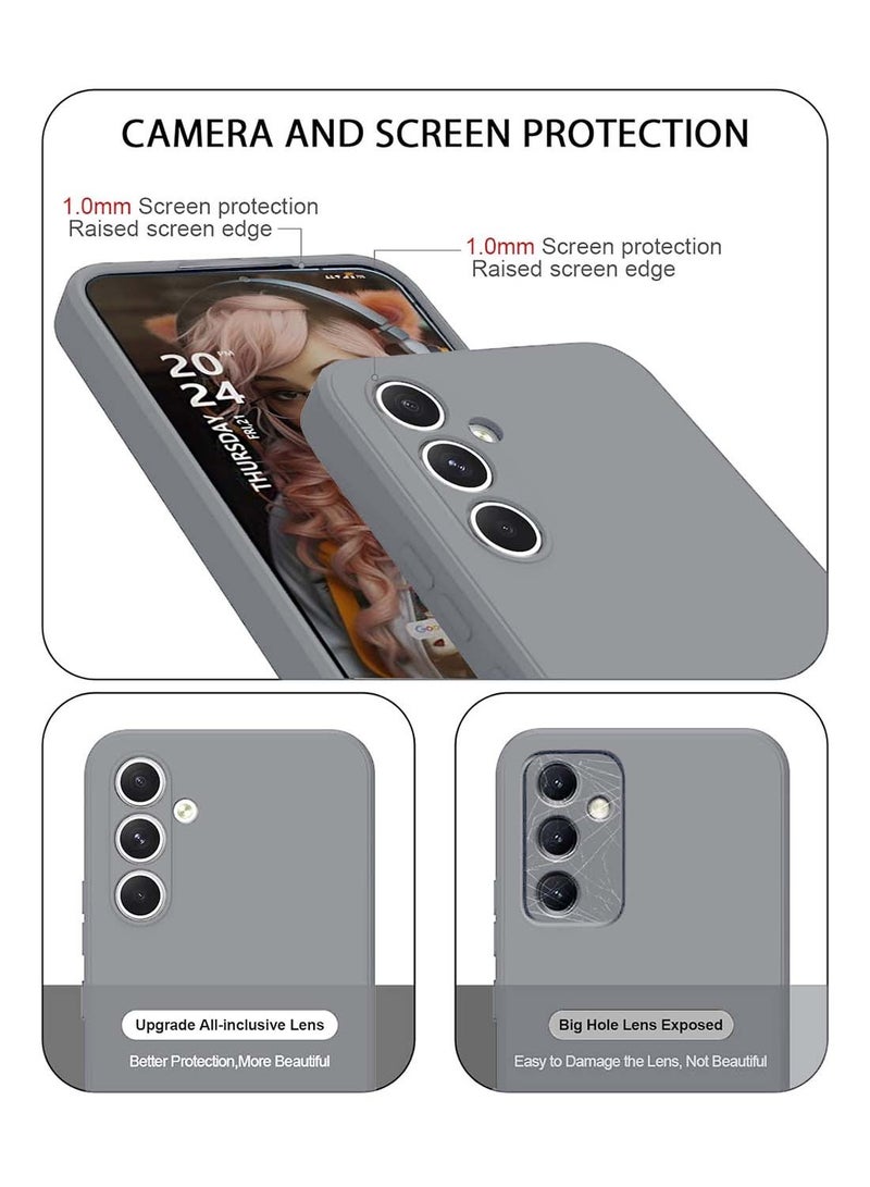 Wtech Samsung Galaxy S24 FE 5G 2024 Premium Liquid Silicone Case Cover Grey - Image 2