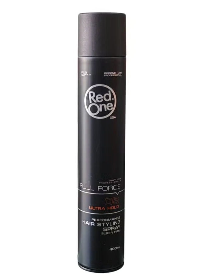 Redone FULL FORCE 05 ULTRA HOLD PERFORMANCE HAIR STYLING SPRAY SUPER FIRM 400ml - Image 1