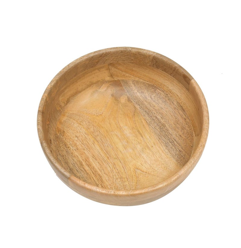 OGGN Natural Mango Wood Mixing & Serving Bowl, Handmade Wooden Salad Bowls, Antique Soup Serve Ware, Elegant Multipurpose Bowl for Salads, Soups, Snacks - Large (8 Inch) - Image 4