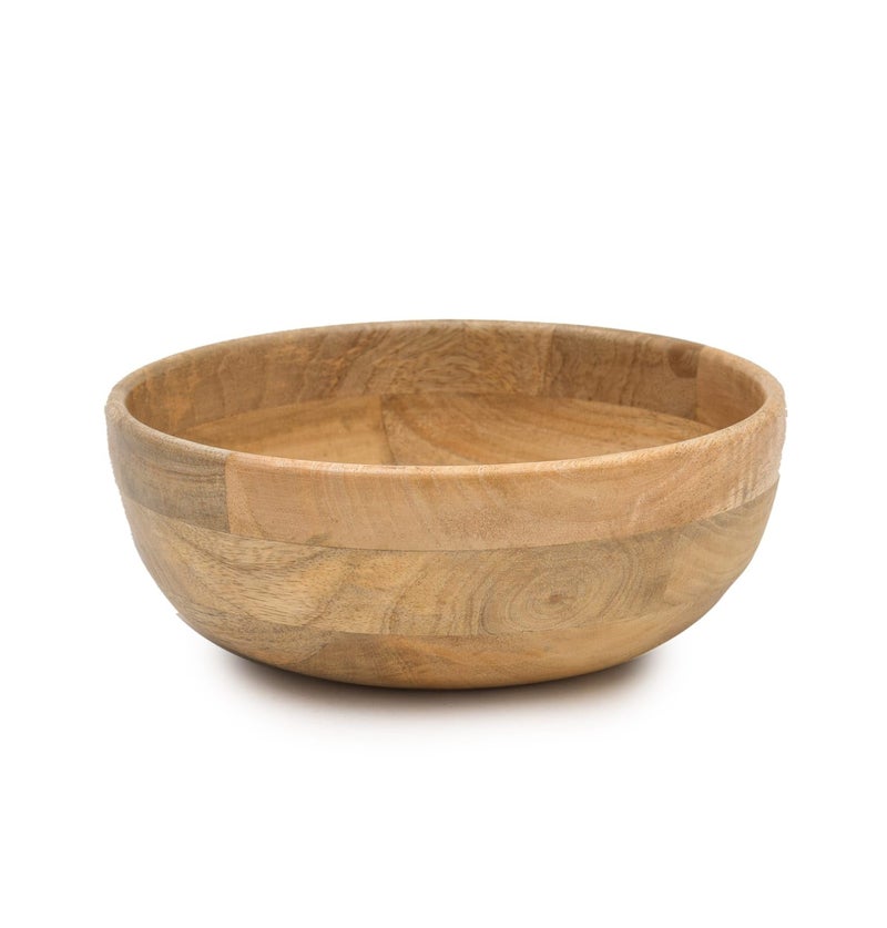 OGGN Natural Mango Wood Mixing & Serving Bowl, Handmade Wooden Salad Bowls, Antique Soup Serve Ware, Elegant Multipurpose Bowl for Salads, Soups, Snacks - Large (8 Inch) - Image 5