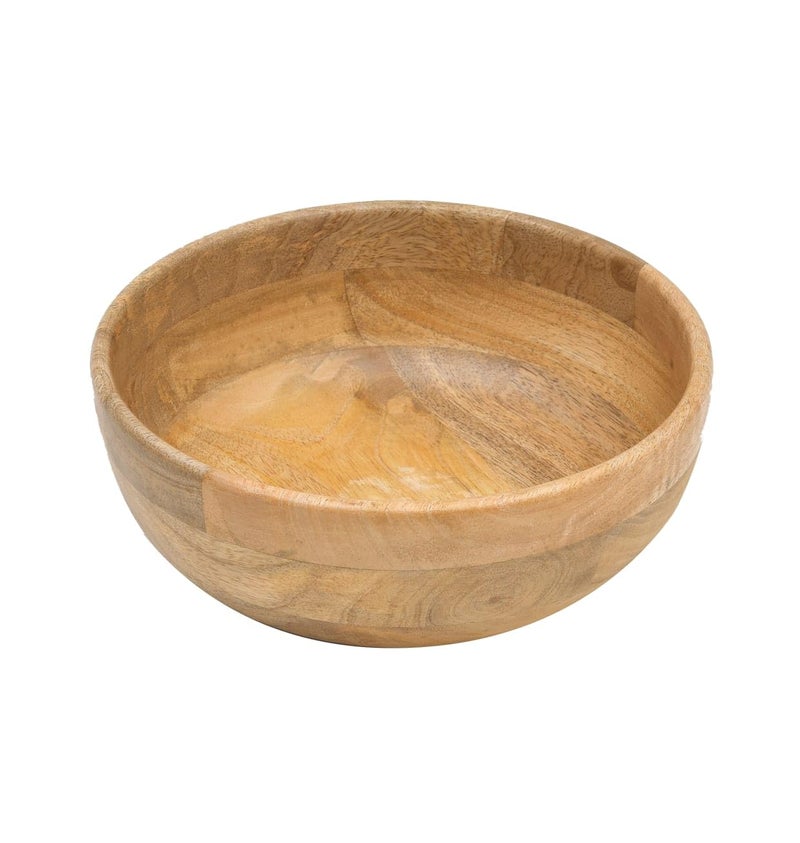 OGGN Natural Mango Wood Mixing & Serving Bowl, Handmade Wooden Salad Bowls, Antique Soup Serve Ware, Elegant Multipurpose Bowl for Salads, Soups, Snacks - Large (8 Inch) - Image 3