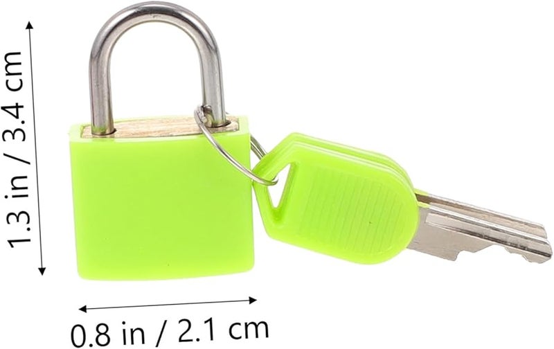6 Pcs Lightweight Plastic Padlock With Key For Suitcases Backpacks Diaries Jewelry Boxes - Image 3