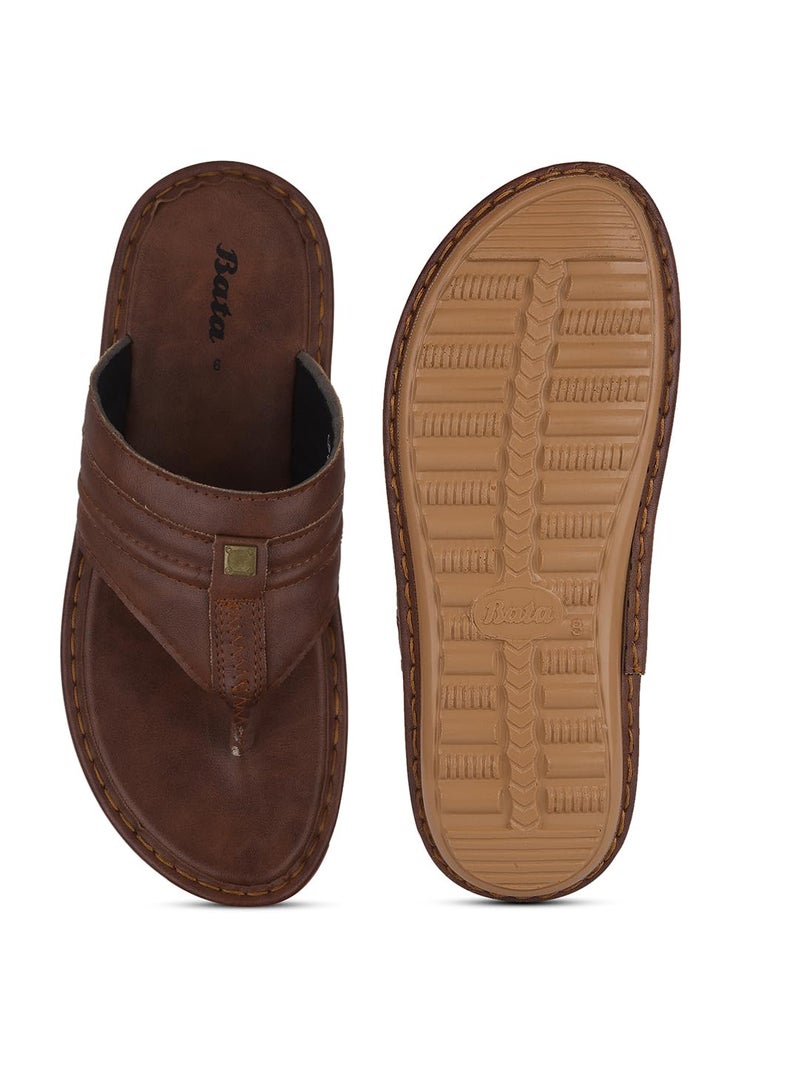 Bata Spike E Men's Tan Sandals - 7 UK (8713823) - Image 4