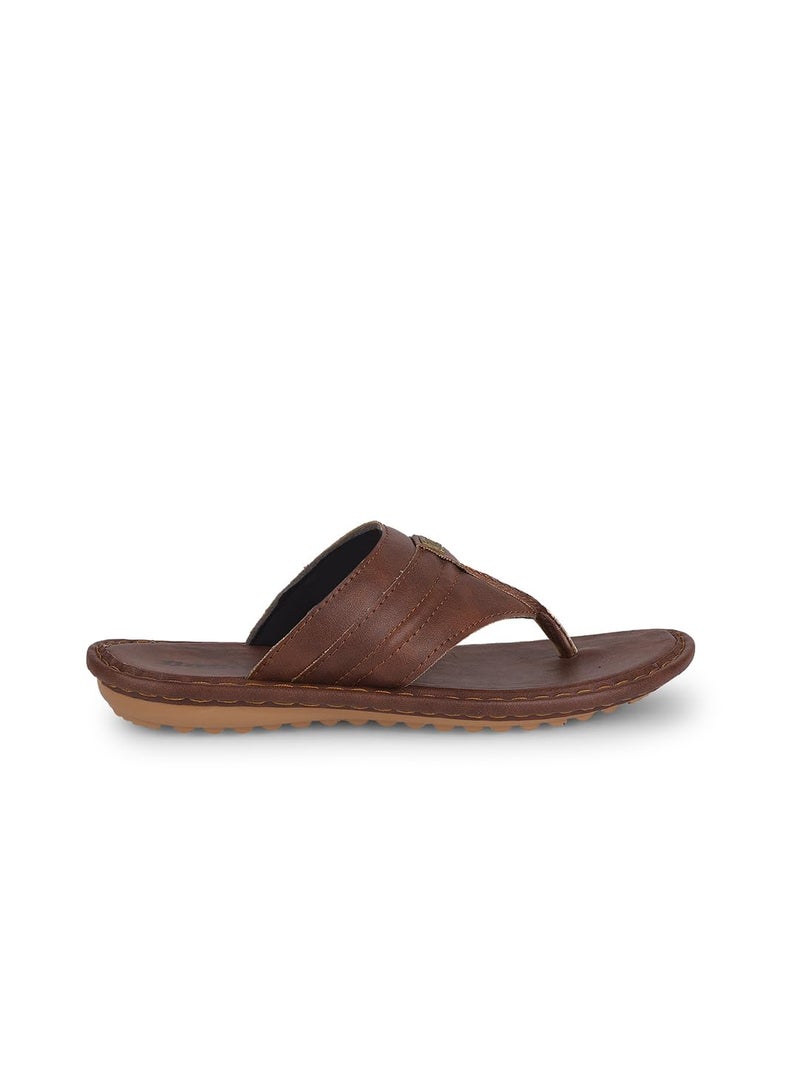 Bata Spike E Men's Tan Sandals - 7 UK (8713823) - Image 2
