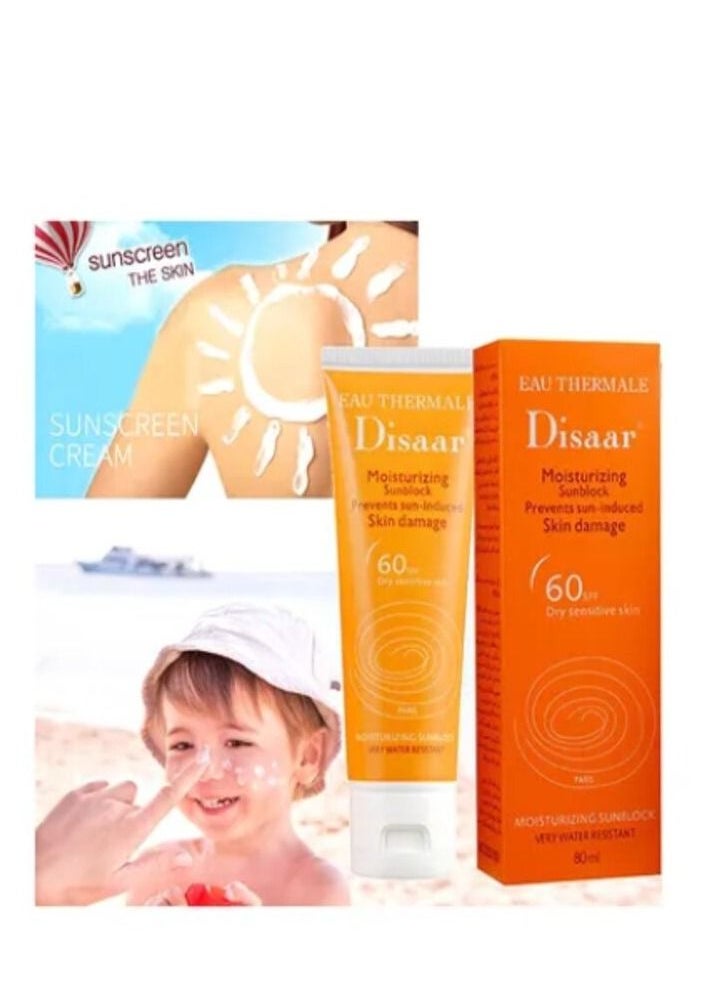 Disaar Sunscreen & Moisturizing Cream Prevents Skin Damage Caused by Sun 80ml - pzsku/ZAE16495526777925EF72Z/45/_/1656316182/f2d82f62-1f94-4682-b008-715ec42009dd