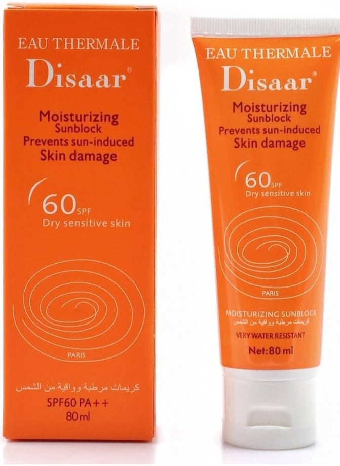 Disaar Sunscreen & Moisturizing Cream Prevents Skin Damage Caused by Sun 80ml - pzsku/ZAE16495526777925EF72Z/45/_/1713784814/ea54396b-433a-458b-ba90-1d982b546089