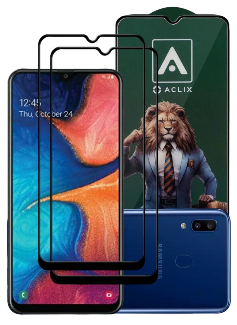 ACLIX 2 Pieces Antistatic ESD Dustproof Premium Quality High Definition Tempered Glass Screen Protector Designed For Samsung Galaxy A20 - Image 1