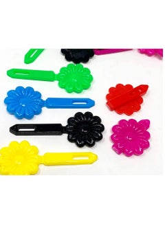 TARA Tara Girls Self Hinge Multi Design Plastic Bow Hair Barrettes Selection Pack Of 3 (BR-24)  - Image 4