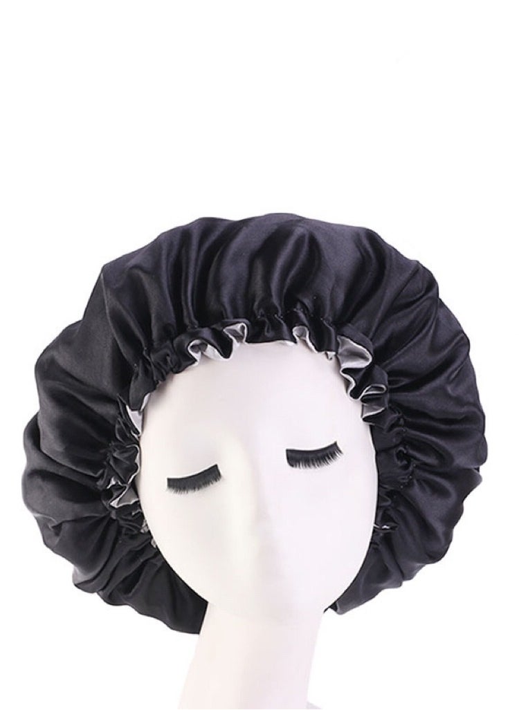 JoyousSto Women's Adjustable Double-Sided Satin Silk Soft Hat Soft Double-Sided Sleeping Cap  - Image 1