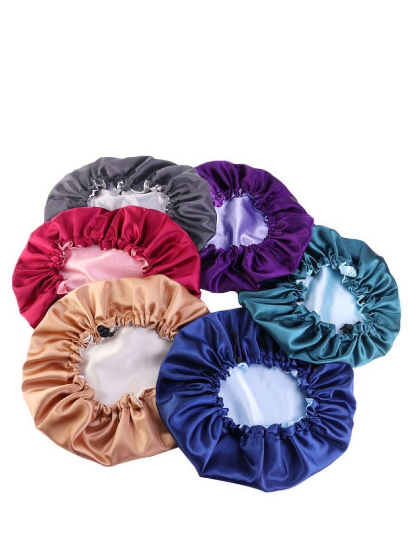 JoyousSto Women's Adjustable Double-Sided Satin Silk Soft Hat Soft Double-Sided Sleeping Cap  - Image 5