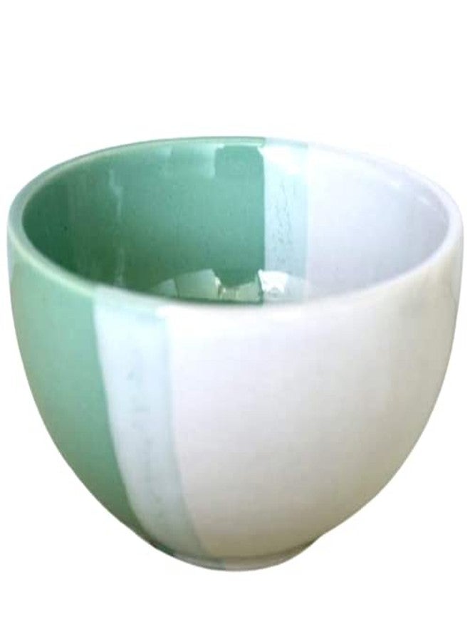 Mirakii Green and White Ceramic Bowl 500 ml Set of 2, Microwave & Dishwasher Safe for Cereal, Snacks, Servings and Baking - Image 2