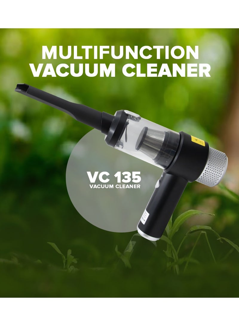 Toby's VC_135 Multifunction Portable Mini Car Cordless Vacuum, Hand held vacuuming, Handheld Vacuum for Quick Cleaning, Dust Buster Cordless Rechargeable, for Car, Home and Office - Image 3