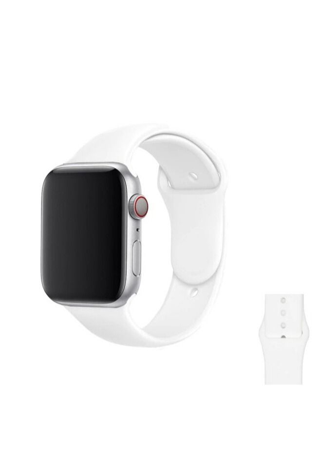 Apple Watch Band 41mm Soft Silicone Sport Band Replacement Wrist Strap Compatible for iWatch Apple Watch Series 7 (41mm) - Image 1