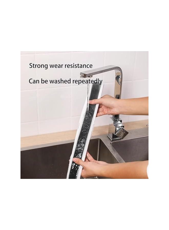 The Bros [Upgrade] Under Door Draft Stopper with Brush, Cuttable Under Door Seal Blocker Insulator Door Sweep Weather Stripping Noise Stopper Strong Adhesive 36.6" Length(Brown, 36.6") - Image 4