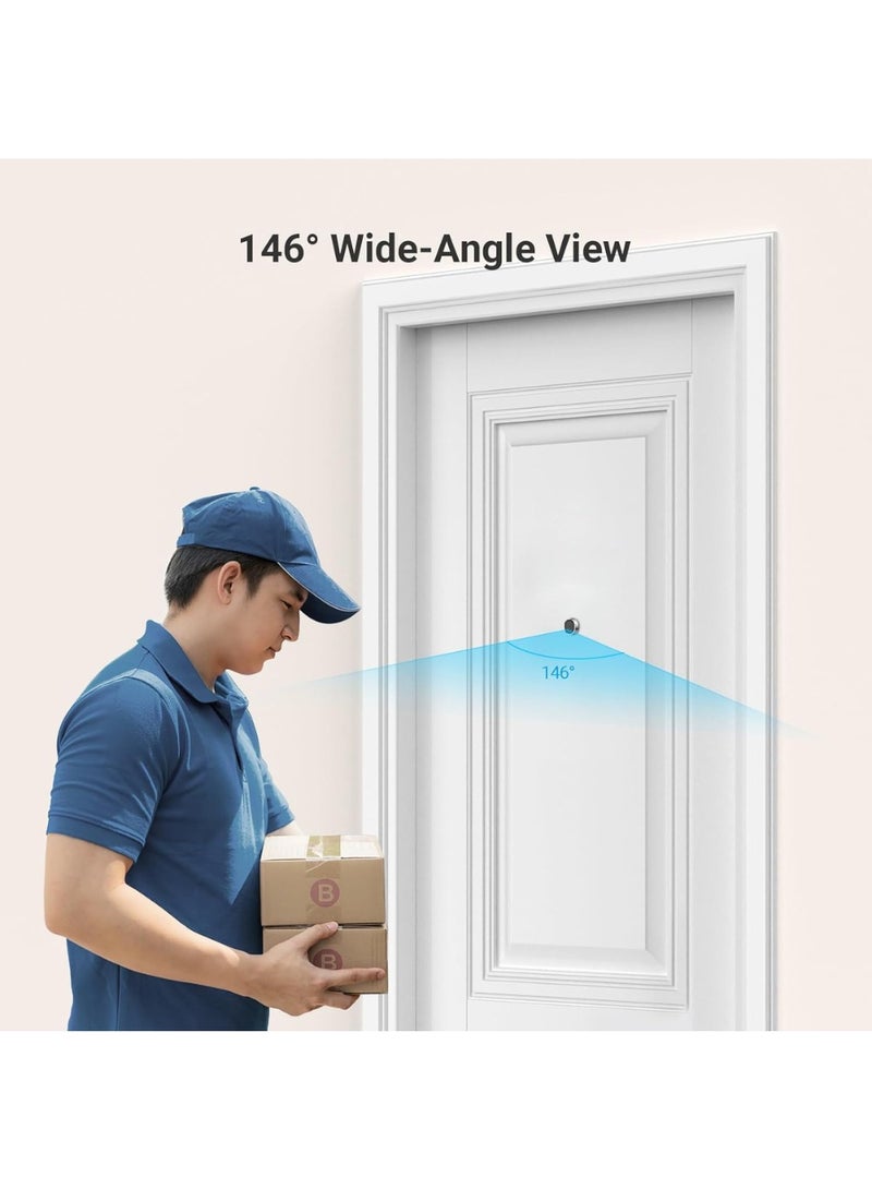 EZVIZ Peephole Camera CP2, Door Viewer Camera, Wireless with 4.3" Monitor, 14–26mm Hole, 35–105mm Door Thickness, 2.4GHz Wi-Fi, 1080P HD Video, 90-Day Battery, Indoor Colour Screen, Privacy Protection (Silvery) - Image 4