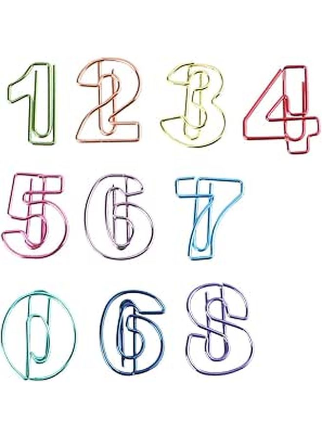 Colorful Paper Clips 10pc Digital Bookmark Folder Clamp for Office School - Image 1