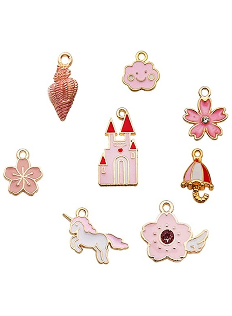 SYOSI charm pendant 30 pieces 10mm-30mm mixed enamel pendant DIY necklace bracelet jewelry production  - Image 5