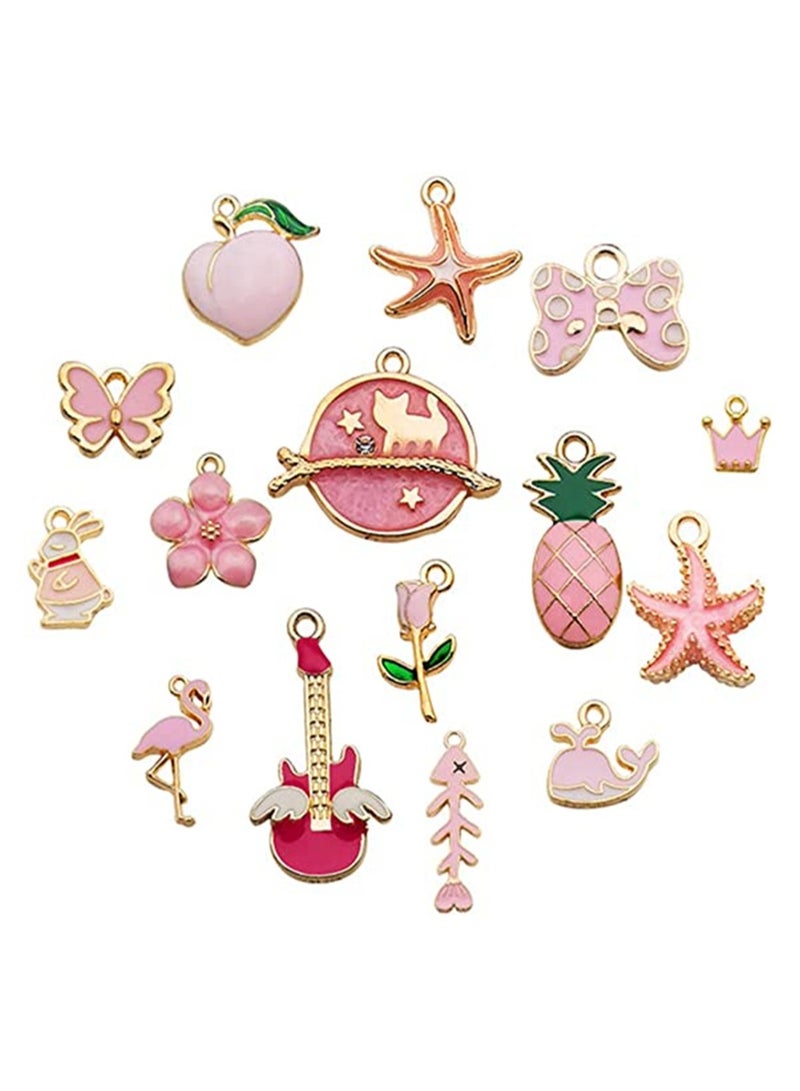 SYOSI charm pendant 30 pieces 10mm-30mm mixed enamel pendant DIY necklace bracelet jewelry production  - Image 1