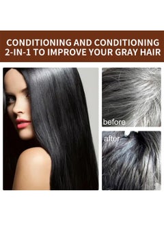 Jaysuing Natural Darkening Soap with Polygonum Gray Reverse Bar Natural Effective Fast Moisturizing Grey Hair Coverage Bar Soap to Darken Hair and Cover Gray and White Hair for Unisex 100g  - Image 2