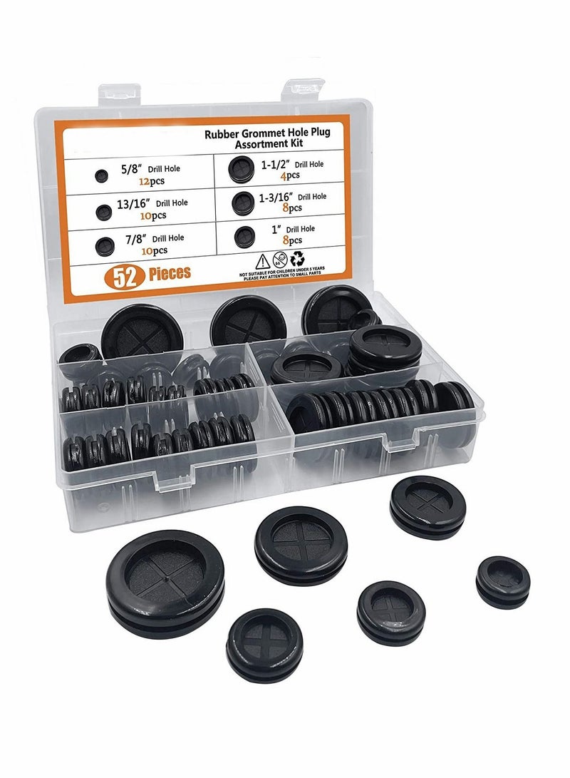 نيبمينينت Rubber Grommet, Double Sided Round Hole Plug, Drill 5/8" 13/16" 7/8" 1" 1-3/16" 1-1/2"  - Image 4