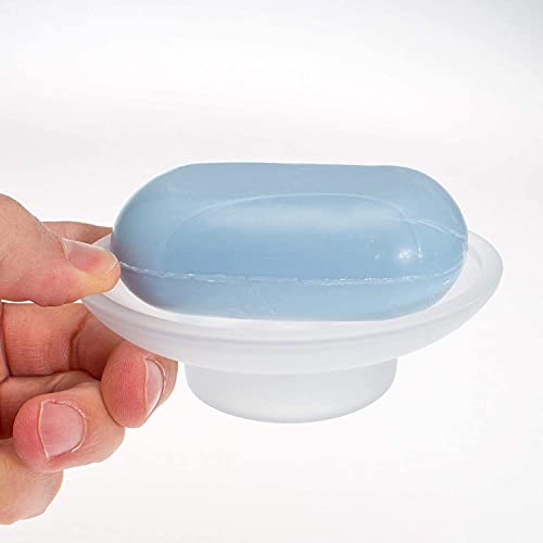 Pure Source India Glass Soap Dish | Sabundani | Soap Holder | for Bathroom or Kitchen, Set of 4 (3.25 Inch) - Image 2
