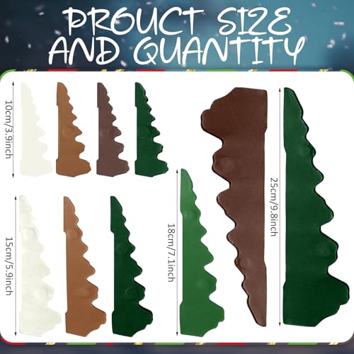 Fullhawl 10 Pcs Paper Christmas Trees Neutral Honeycomb Christmas Trees 46 710 Inch 3D Honeycomb Xmas Paper Cozy Table Ornament for XmasBeige Brown Dark Brown Light Green Green - Image 3