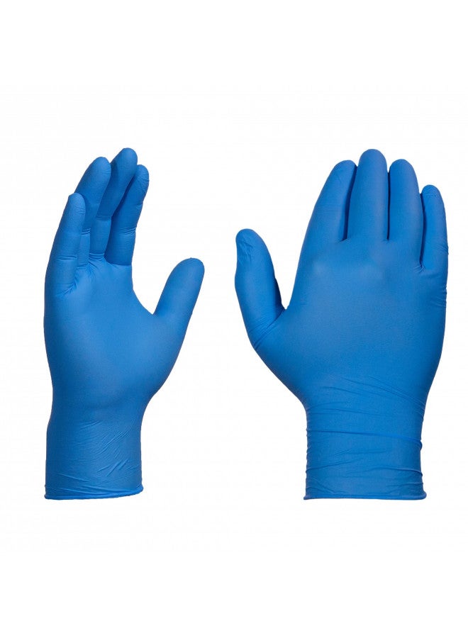 Ammex X3 Industrial Blue Nitrile Gloves, Box of 100, 3 Mil, Size X-Large, Latex Free, Powder Free, Textured, Disposable, Non-Sterile, Food Safe, X348100BX - Image 2
