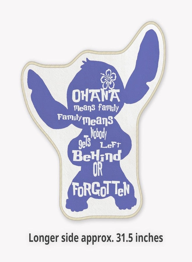 Allenjoy 31" x 31.3" Blue Cartoon Figure Bathroom Rugs Family Quote Art Mat Bathmat Rug Non Slip Washable - Image 2