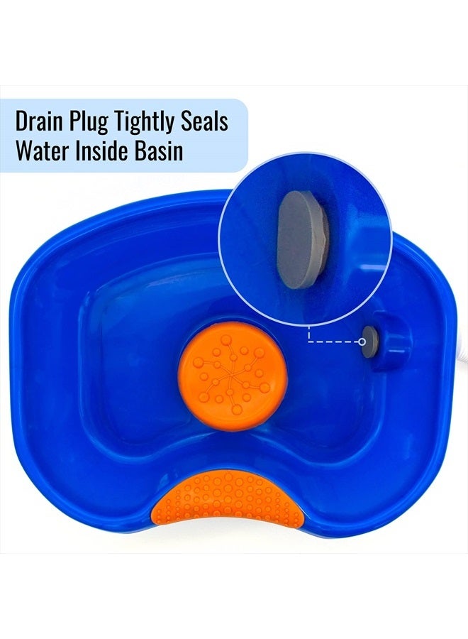 DMI Portable Shampoo Bowl for Bedside and Hair Washing, Hair Cuts and Coloring for the Elderly, Disabled, Bedridden and Handicapped, Blue - Image 4