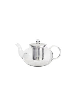 Liying 400ML Pyrex Glass Teapot with Stainless Steel Infuser Lid Stovetop Tea Pot Blooming and Loose Leaf Hand Crafted Kettle for Home Tea Party #1