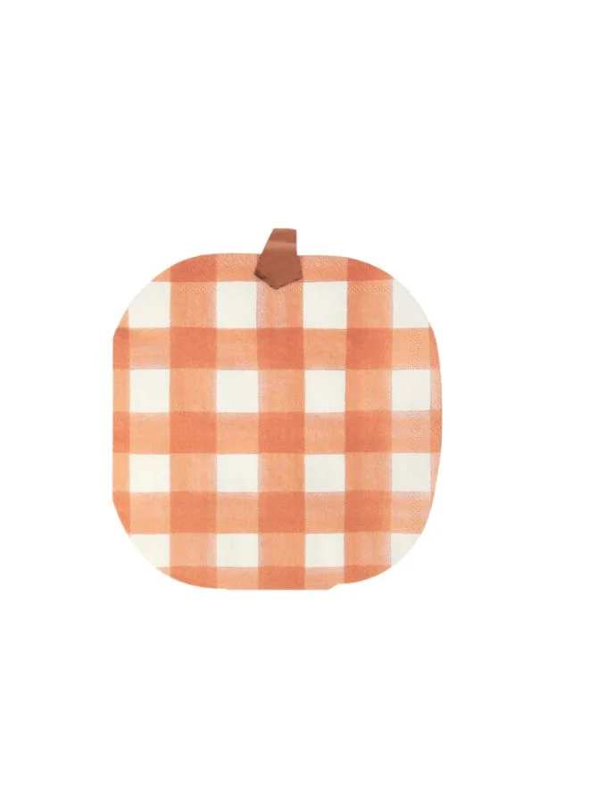 Meri Meri Gingham Pumpkin Napkins