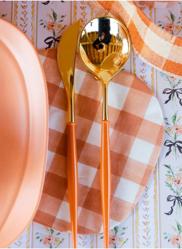 Meri Meri Gingham Pumpkin Napkins