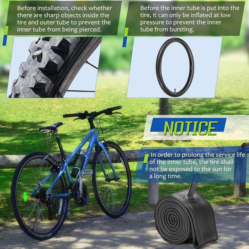 X spring Bicycle Tubes, 2 PCS 16x1.75-2.125 Inch Bike Inner Tube with Schrader Valve, Heavy Duty Butyl Rubber Bicycle Inner Tube with 2 Tire Levers, Leak Proof Bike Tire Tube for Road, Mtb, Kids Bike - Image 5