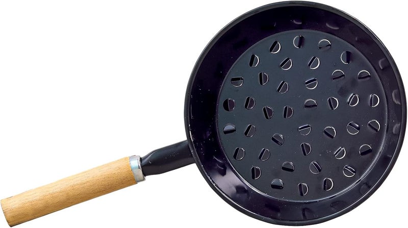 ويندس تريدينج حامل فحم بشكل دائري من ماركة ، مزود بمقبض خشبي مريح، مناسب للاستخدام أثناء التخييم والمشي لمسافات طويلة والأنشطة الخارجية. - Image 2