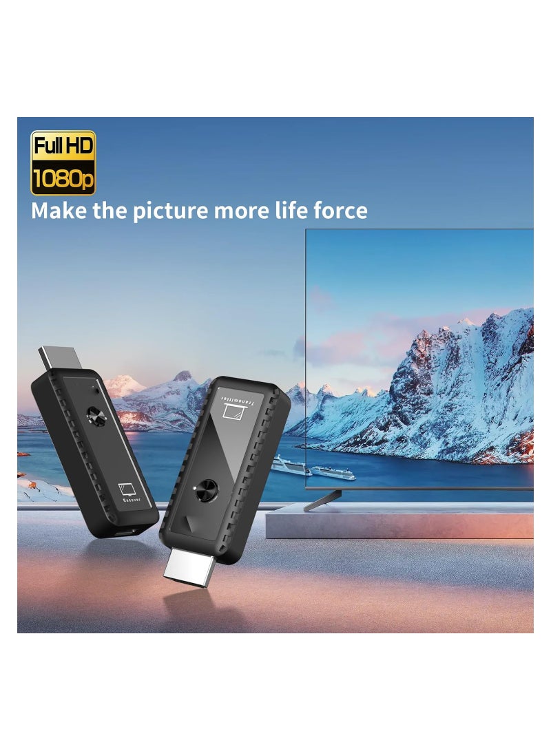 SOLARAE جهاز إرسال واستقبال HDMI لاسلكي، تمديد HDMI لاسلكي، سهل الاستخدام، مجموعة HDMI لاسلكية محمولة بدقة Full HD لبث الفيديو والصوت من اللابتوب للمراقبة، مجموعة موسع HDMI لاسلكية - Image 3